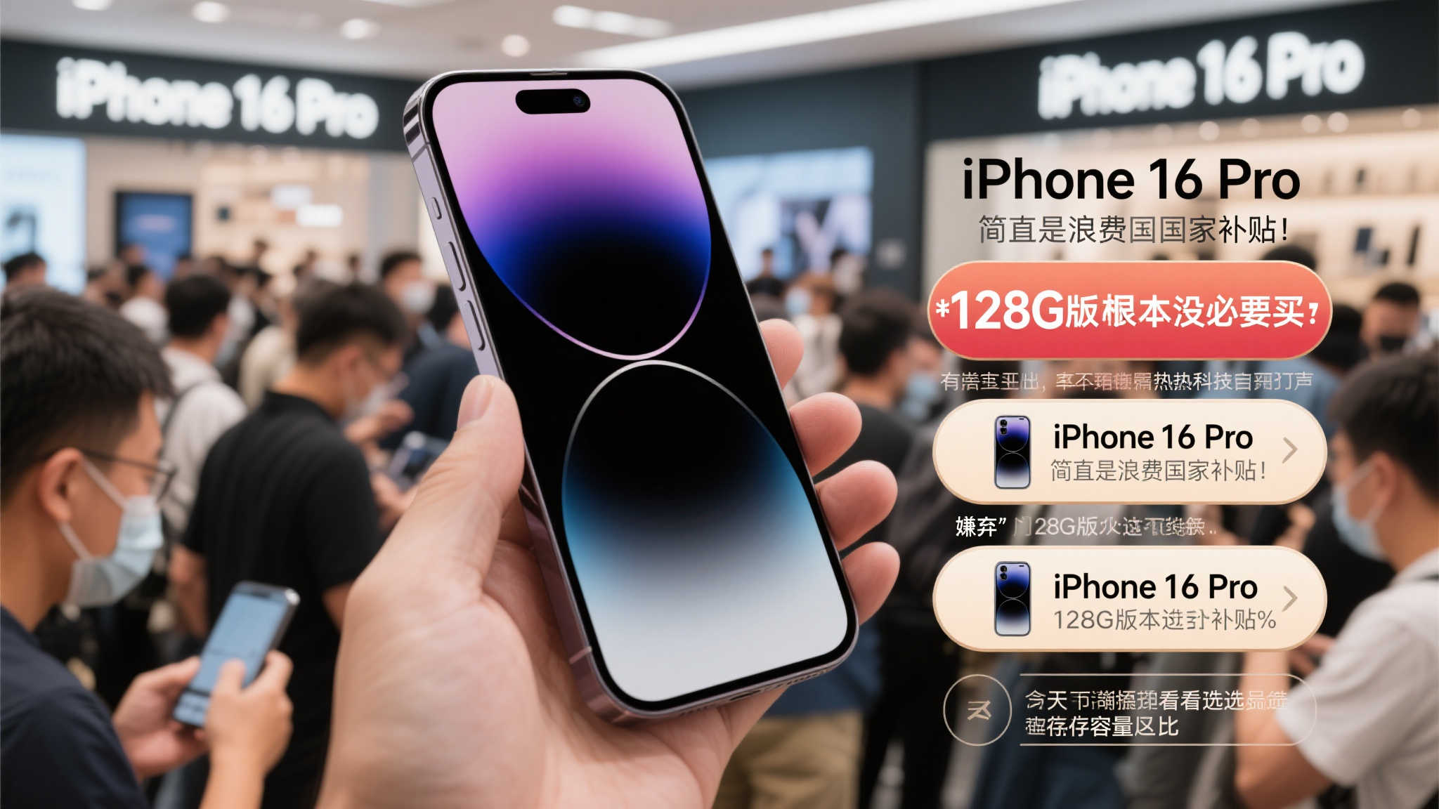 iPhone 16 Pro热销断货！博主吐槽：128G版本纯属浪费国家补贴